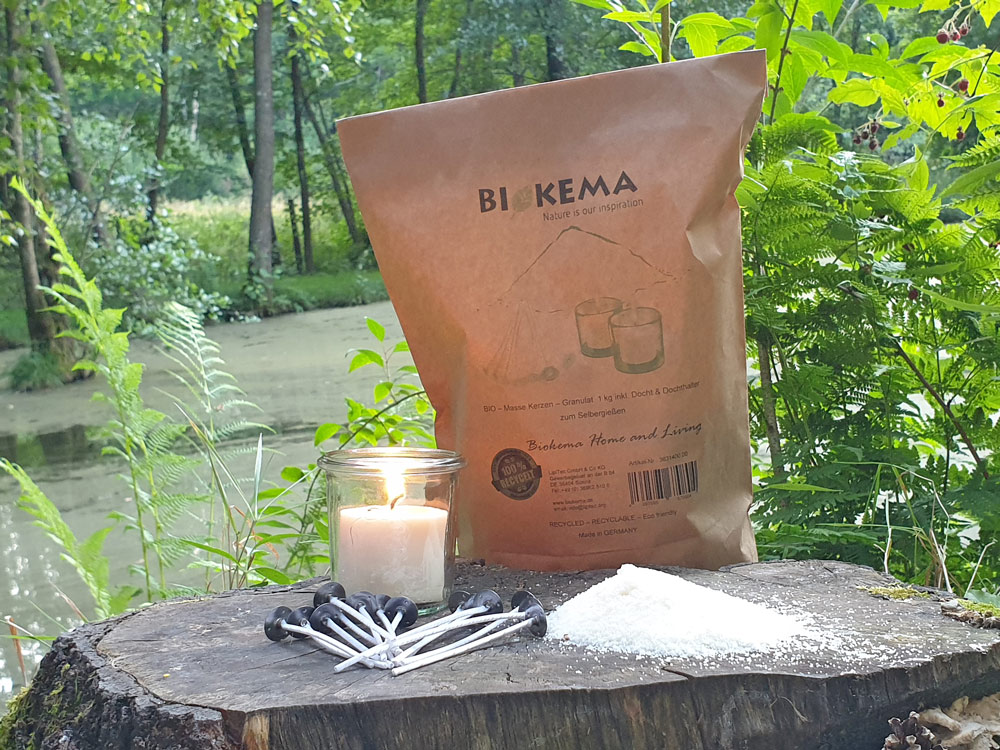 Bio Duftkerzen aus recycelter Biomasse – Vegan, Nachhaltig, ohne Paraffin